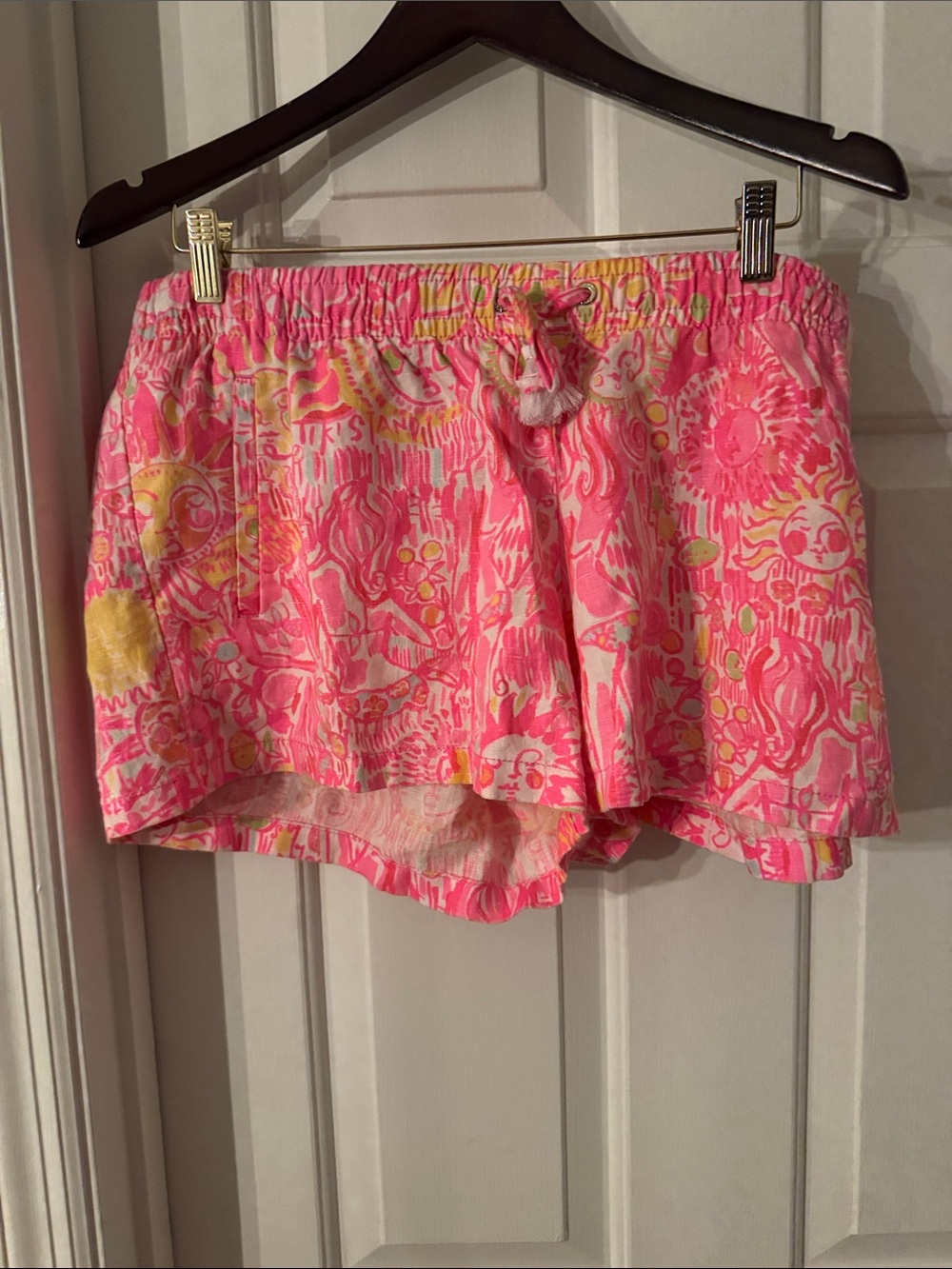 Lilly pulitzer Women's Baybreeze Pink Printed Elastic-Waist Shorts
